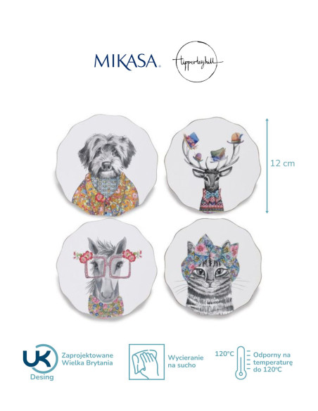 Mikasa Tipperleyhill, Podkładki Okrągłe Małe - 4 szt