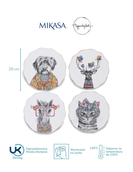 Mikasa Tipperleyhill, Podkładki Okrągłe - 4 szt