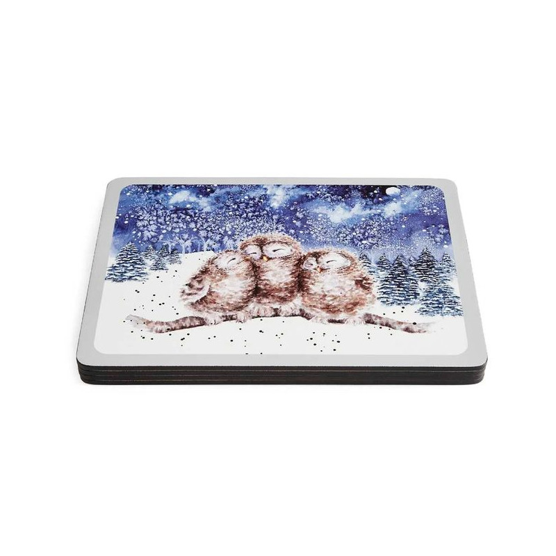 Zwierzęta Zima Podkładki Duże 4 szt.