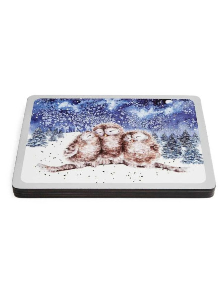 Zwierzęta Zima Podkładki Średnie 4 szt.