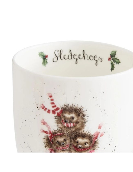 Jeże na Sankach Kubek Porcelanowy 310 ml 