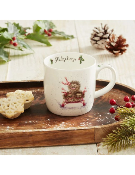 Jeże na Sankach Kubek Porcelanowy 310 ml 