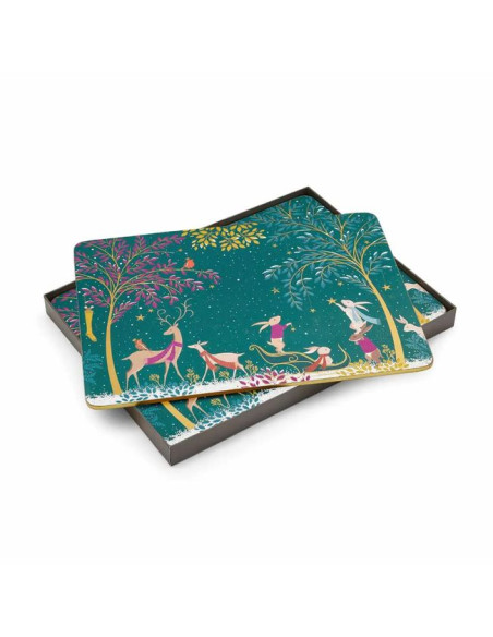 Leśne Opowieści Zima – Podkładki Średnie 4 szt.