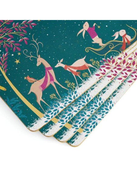 Leśne Opowieści Zima – Podkładki Średnie 4 szt.