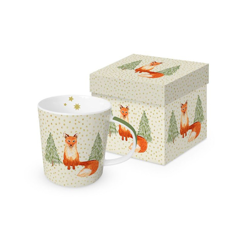 Płatki Śniegu i Lis Kubek Porcelanowy...