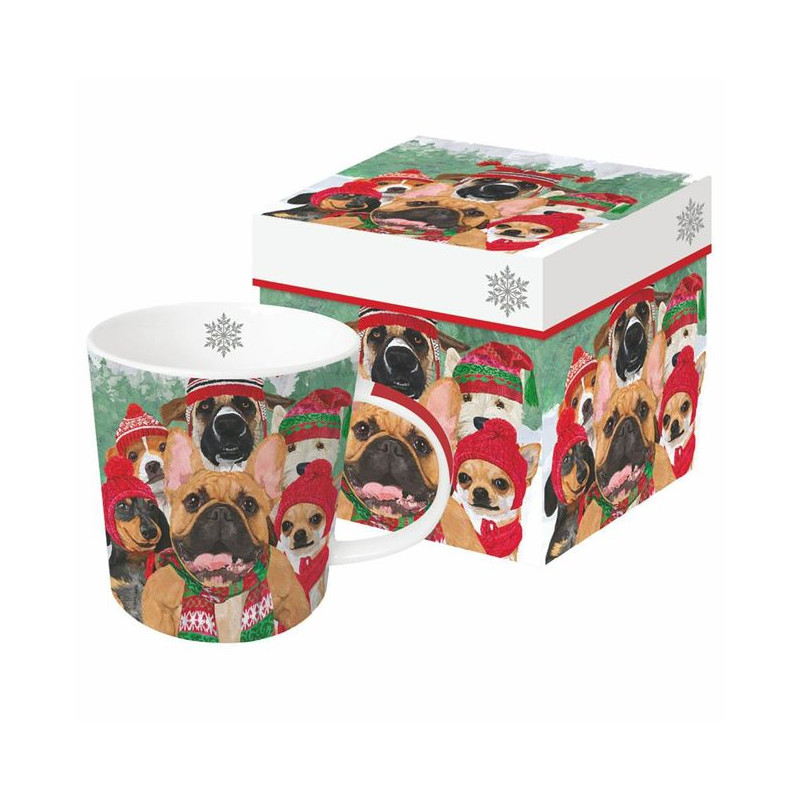 Zimowe Pieski Kubek Porcelanowy w...