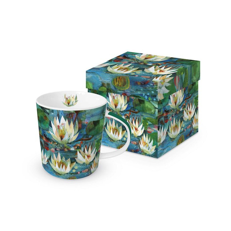 Kwiaty Lotosu Kubek Porcelanowy w...