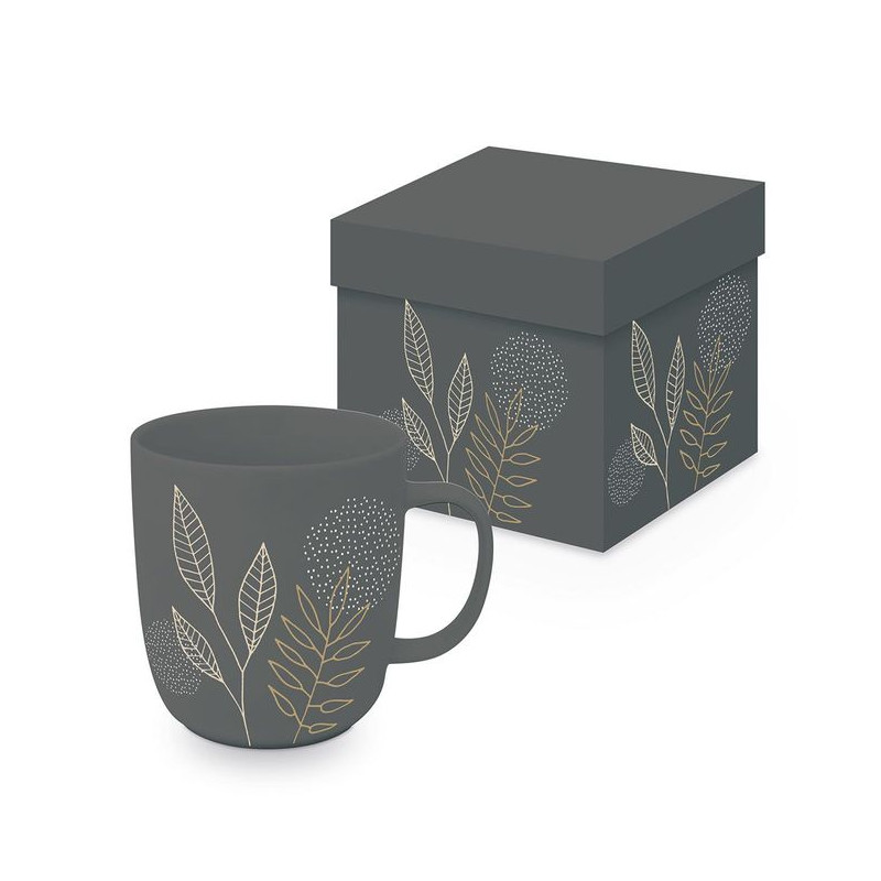 Złote Liście Kubek Porcelanowy w...