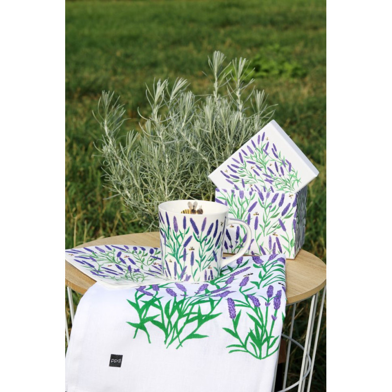 Lawenda Kubek Porcelanowy w Ozdobnym...