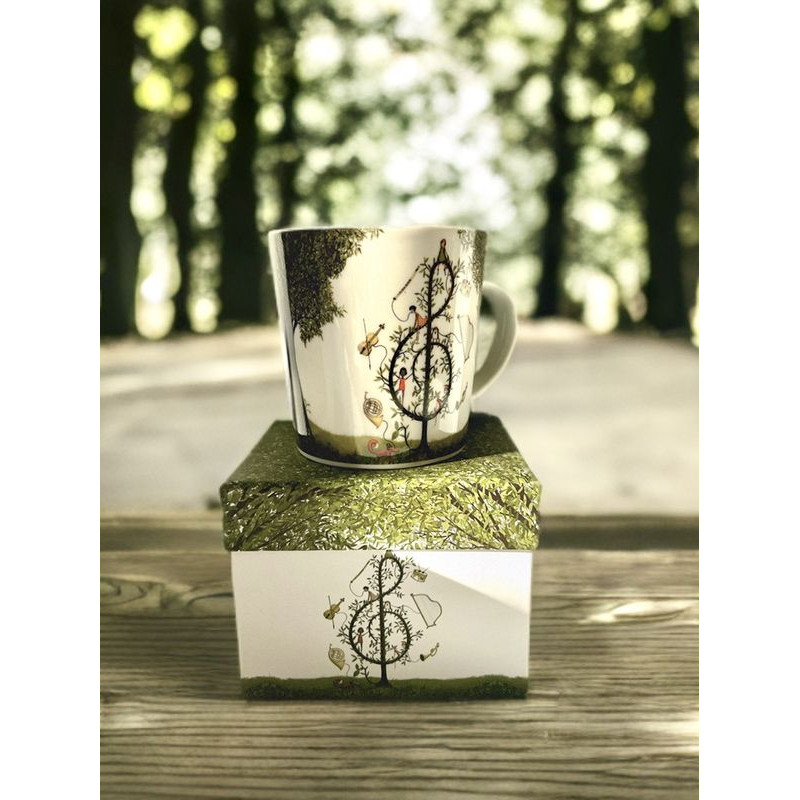 Muzyka Kubek Porcelanowy w Ozdobnym...