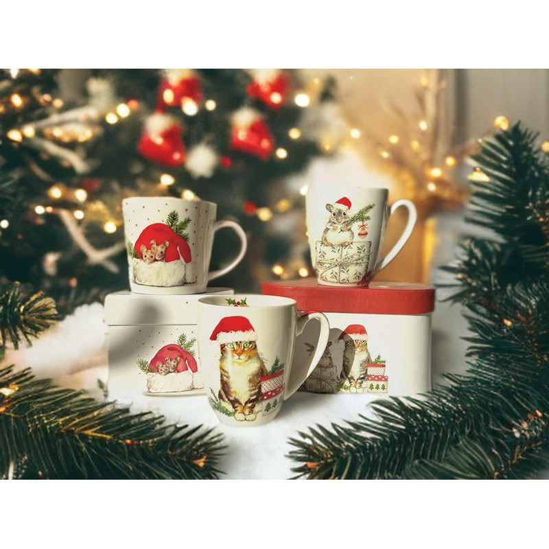 Myszki w Czapce Mikołaja Kubek...