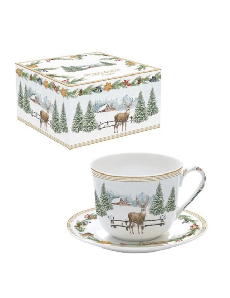 Jeleń Filiżanka Porcelanowa w Ozdobnym Pudełku 400 ml