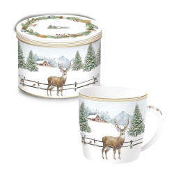 Jeleń Kubek Porcelanowy w...