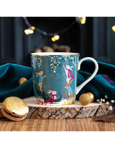 Leśne Opowieści Króliczki Kubek Porcelanowy w Ozdobnym Pudełku