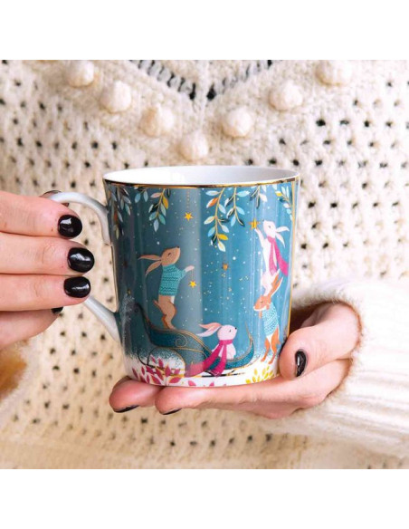 Leśne Opowieści Króliczki Kubek Porcelanowy w Ozdobnym Pudełku