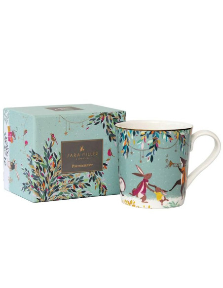 Leśne Opowieści Świąteczny Bal Kubek Porcelanowy w Ozdobnym Pudełku