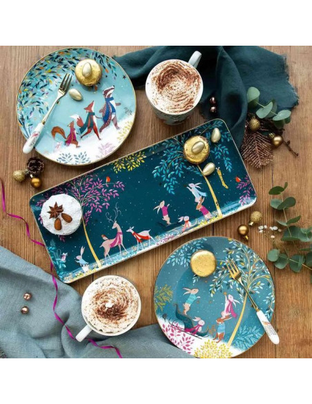 Leśne Opowieści Łyżwiarze Kubek Porcelanowy w Ozdobnym Pudełku