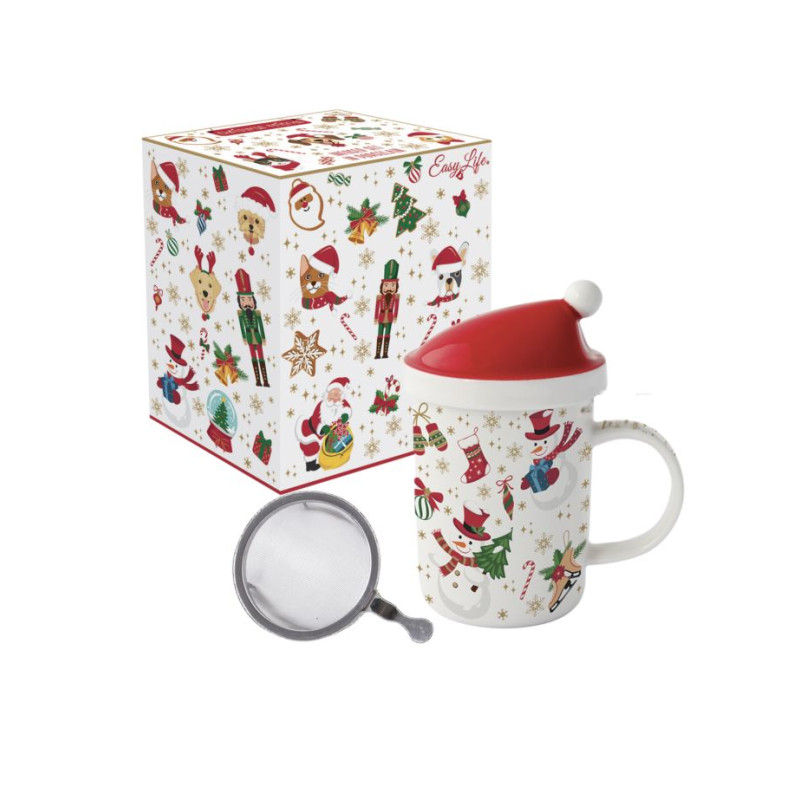Świąteczne Bałwany Kubek Porcelanowy...