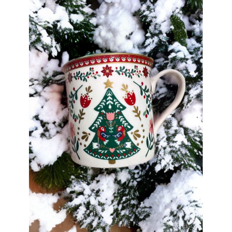 Christmas Folk Choinka Kubek...