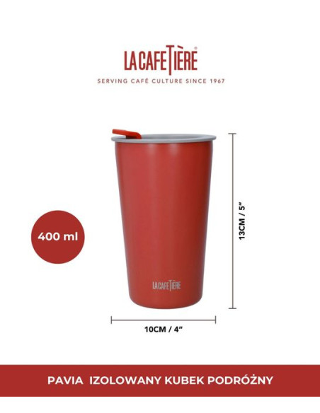 La Cafetiere Pavia Izolowany Kubek Podróżny 400 ml
