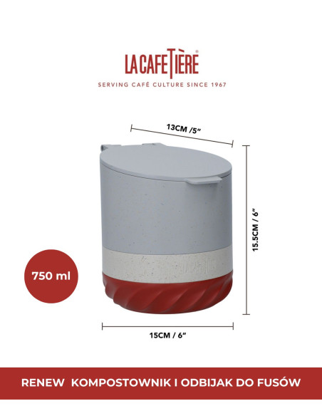 La Cafetiere Kompostownik Renew i Odbijak do Fusów