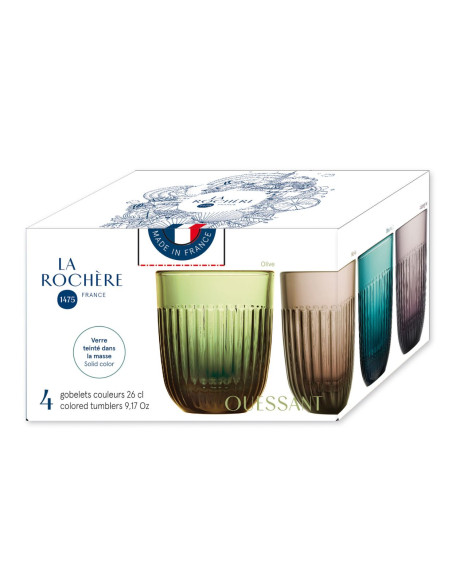 Ouessant Szklanki Kolorowe 4 szt. 240 ml