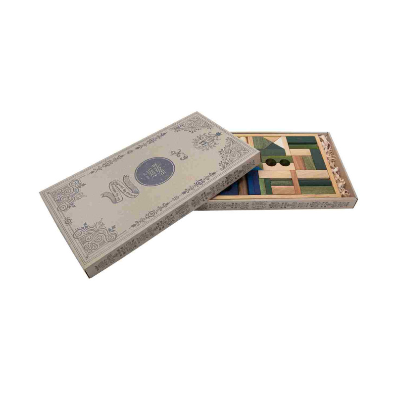 Drewniane Klocki w Skrzynce – Barwa...