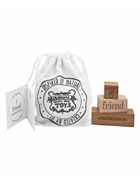 Klocki Drewniane Mam to na Myśli… Conscious, Friend 