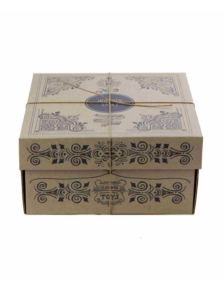 Drewniany Box do Sortowania Kształtów – Naturalny