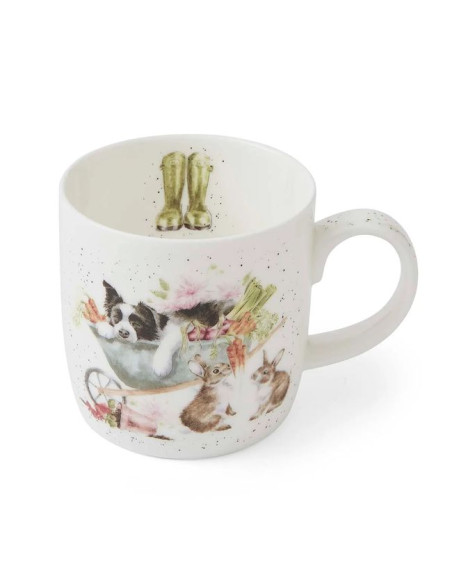Drzemiący Pies i Króliki – Kubek Porcelanowy 310 ml