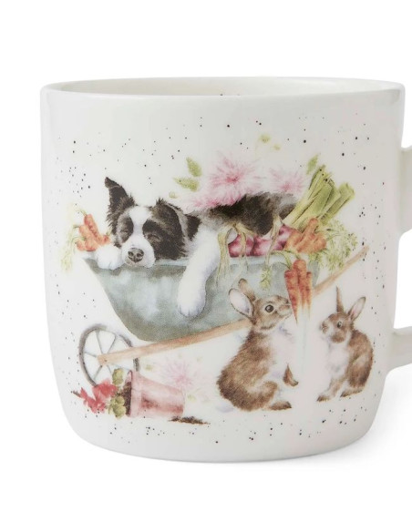 Drzemiący Pies i Króliki – Kubek Porcelanowy 310 ml