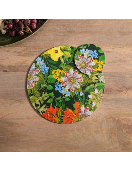 Kwiaty Podkładki Okrągłe Duże Premium – 4 szt.