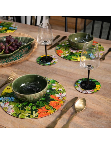 Kwiaty Podkładki Okrągłe Duże Premium – 4 szt.