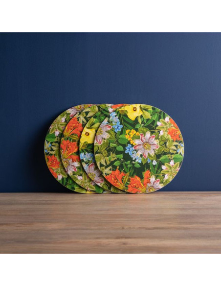 Kwiaty Podkładki Okrągłe Duże Premium – 4 szt.