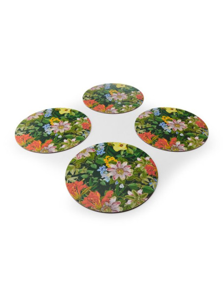 Kwiaty Podkładki Okrągłe Duże Premium – 4 szt.