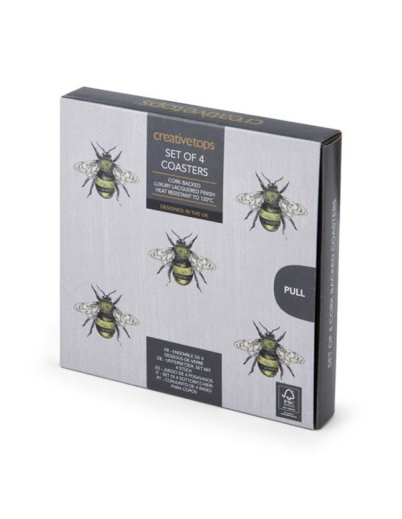 Pszczoły Podkładki Małe Premium – 4 szt.