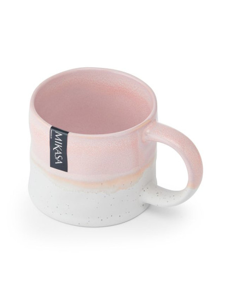 Mikasa, Kubek z Unikalnym Wykończeniem Różowy – 450 ml