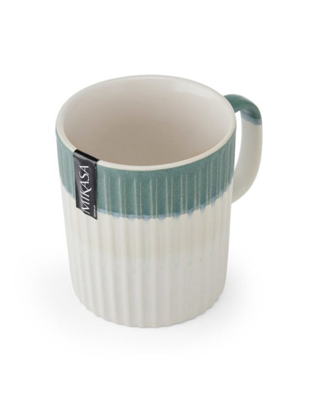 Mikasa, Kubek Kamionkowy Teksturowany Zielony – 410 ml