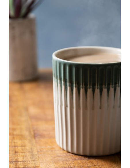 Mikasa, Kubek Kamionkowy Teksturowany Zielony – 410 ml