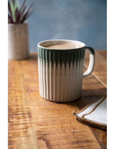 Mikasa, Kubek Kamionkowy Teksturowany Zielony – 410 ml