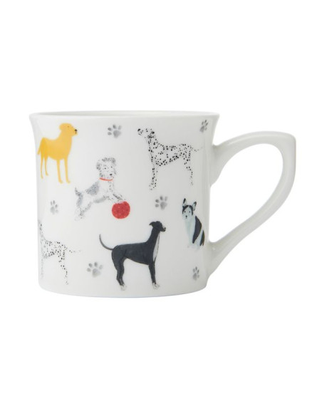 Mikasa, Kubek Porcelanowy Ryflowany Psy – 250 ml