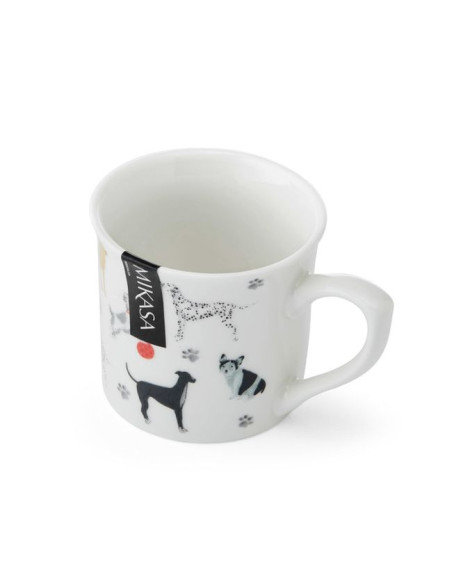 Mikasa, Kubek Porcelanowy Ryflowany Psy – 250 ml