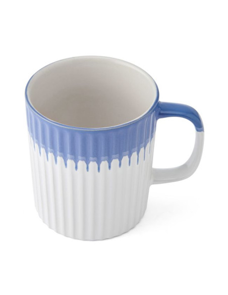 Mikasa, Kubek Kamionkowy Teksturowany Niebieski – 410 ml