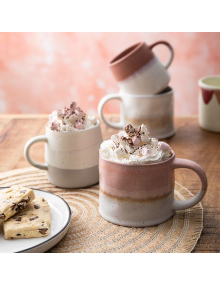 Mikasa, Kubek z Unikalnym Wykończeniem Szary – 400 ml