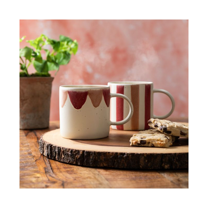 Mikasa, Kubek Kamionkowy Paski – 380 ml