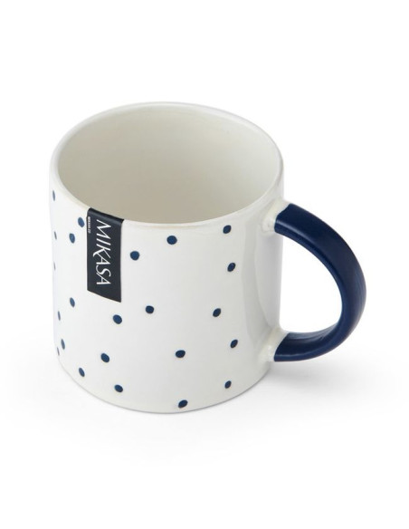 Mikasa, Kubek Kamionkowy Granatowe Kropki – 390 ml