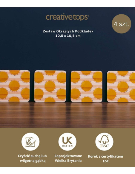 Kropki podkładki Małe Premium – 4 szt.