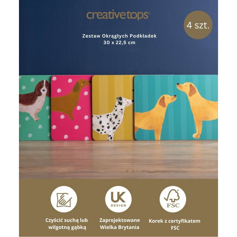 Psy Podkładki Średnie Premium – 4 szt.