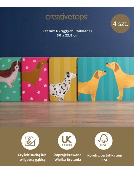 Psy Podkładki Średnie Premium – 4 szt.