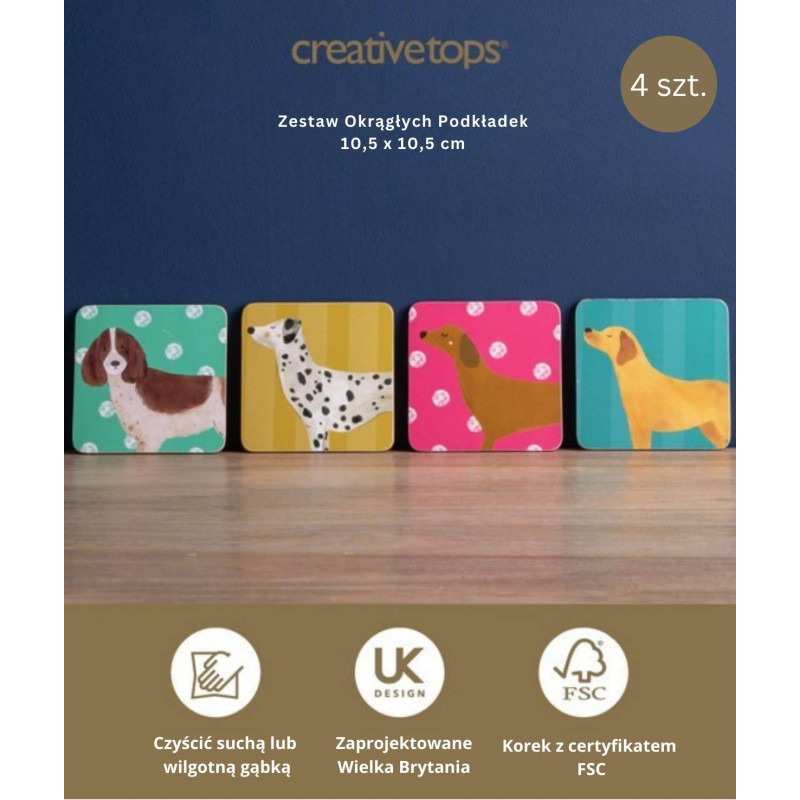 Psy Podkładki Małe – 4 szt.